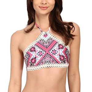 Becca secret garden high neck halter top